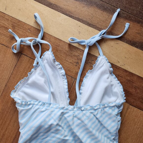 Shade & Shore Blue/White Striped One-Piece Bathing Suit Size XS (0-2) - Picture 11 of 14